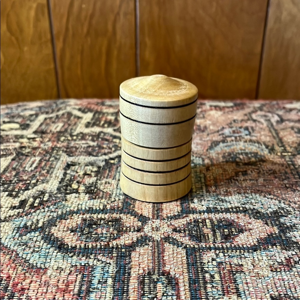Wooden Trinket Box with Black Accents